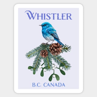 Whistler, British Columbia, Canada Mountain Blue Bird Sticker